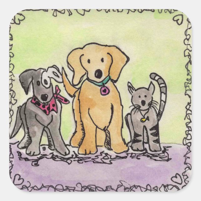 Wren, Robby und Jay Sticker (Vorderseite)