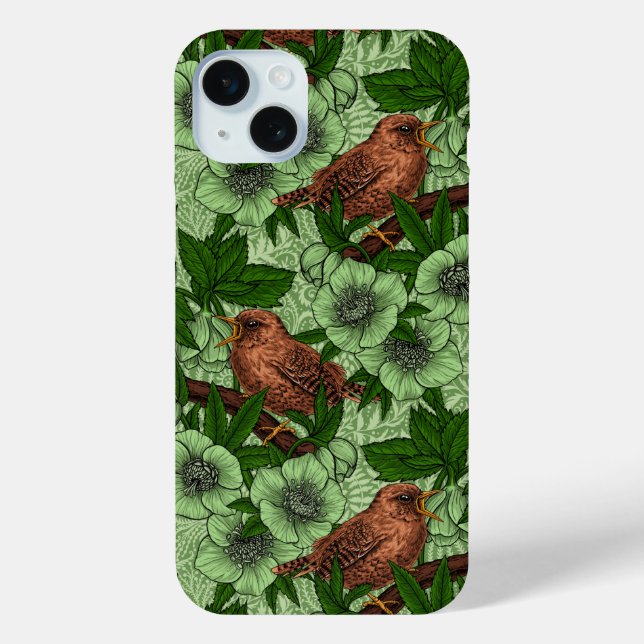 Wren und Hellebore, hellgrün Case-Mate iPhone Hülle (Rückseite)