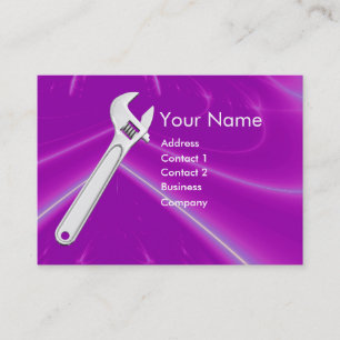 WRENCH METAL MECHANICES,PLUMBERS MONOGRAM VISITENKARTE