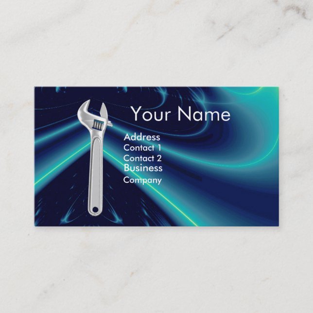 WRENCH METAL MECHANICES,PLUMBERS MONOGRAM VISITENKARTE (Vorderseite)