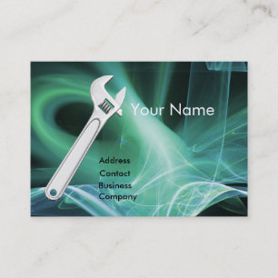 WRENCH METAL MECHANICES,PLUMBERS Monogramm Visitenkarte