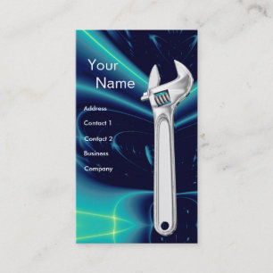 WRENCH METAL MECHANICS,PLUMBERS VISITENKARTE