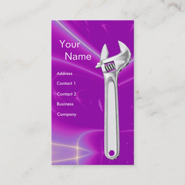 WRENCH METAL MECHANICS,PLUMBERS VISITENKARTE (Vorderseite)