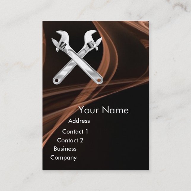 WRENCHEN METALLMECHANIKEN,PLUMBERS Pearl Paper Visitenkarte (Vorderseite)