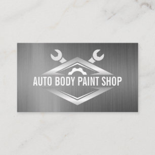 Wrenches Gear   Metallischer Hintergrund Visitenkarte