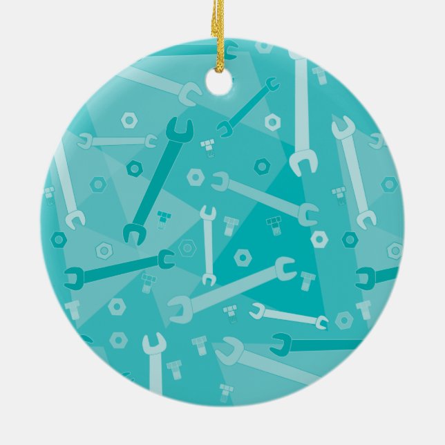 Wrenches, Nuts und Bolzen Keramik Ornament (Hinten)