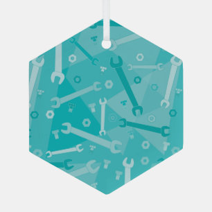 Wrenches, Nuts und Bolzen Ornament Aus Glas