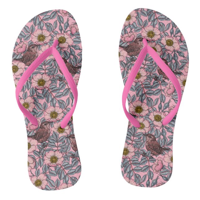 Wrens in den Rose Flip Flops (Fußbett)