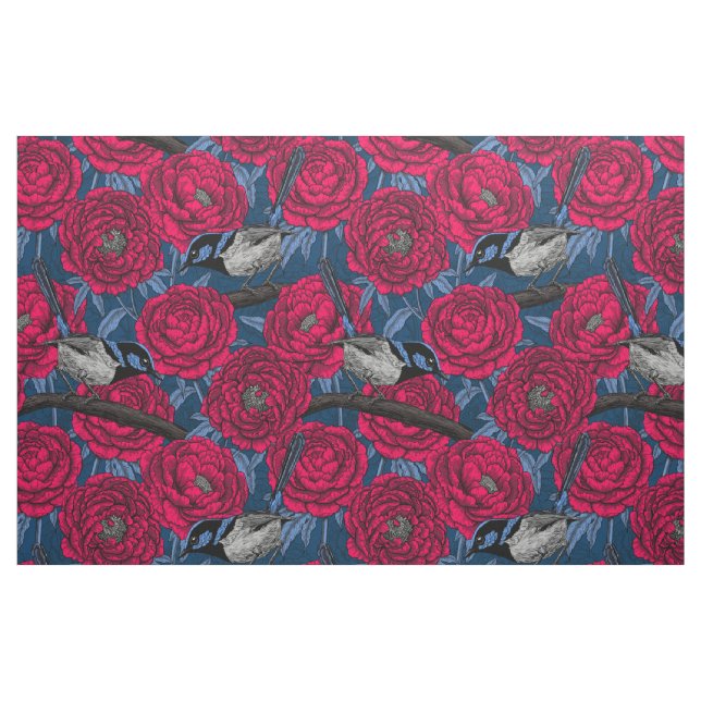 Wrens in den Volkswirtschaften Stoff (Fat Quarter (45,7 x 55,9 cm))