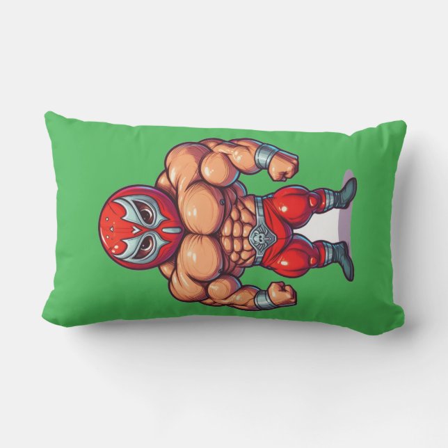 Wressierende Männer Kissen Für Draußen (Rückseite)