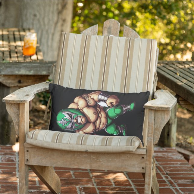 Wressierende Männer Kissen Für Draußen (Stuhl )