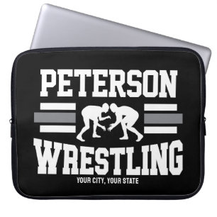 Wrestler ADNAME School Athlete Wrestling Team Laptopschutzhülle