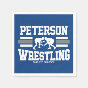 Wrestler ADNAME School Athlete Wrestling Team Serviette