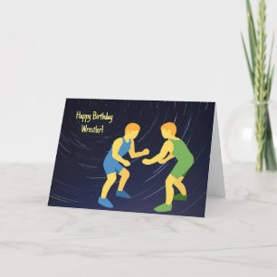 WRESTLER BIRTHDAY CARD DANKESKARTE