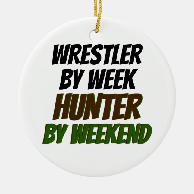 Wrestler by Weekend Hunter by Weekend Keramik Ornament (Vorne)