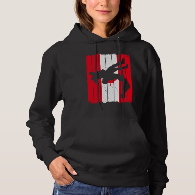 Wrestler Canadian Flag Suplex Wrestling Hoodie (Vorderseite)