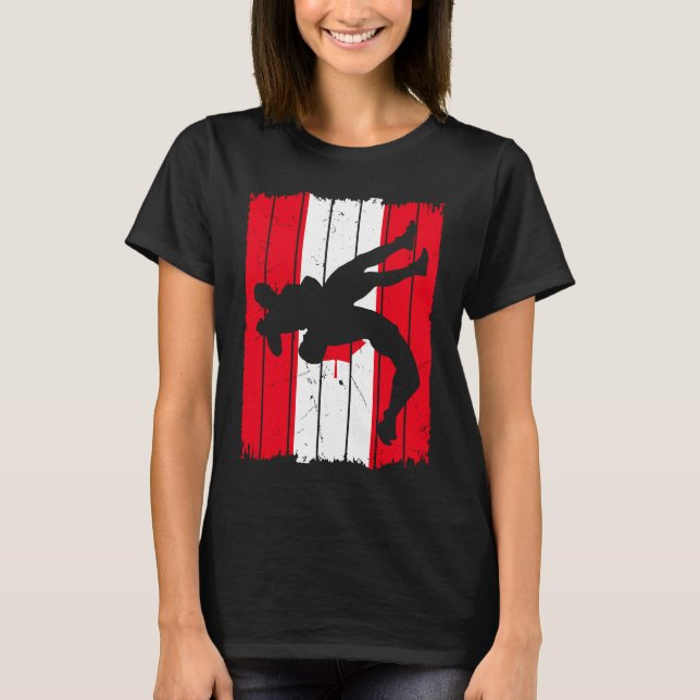 Wrestler Canadian Flag Suplex Wrestling T-Shirt (Vorderseite)