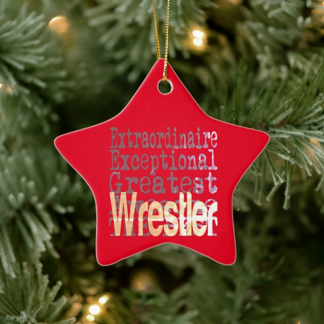 Wrestler Extraordinator Keramik Ornament (Baum)