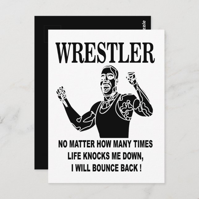 Wrestler Inspiration Wrestling Postkarte (Vorne/Hinten)