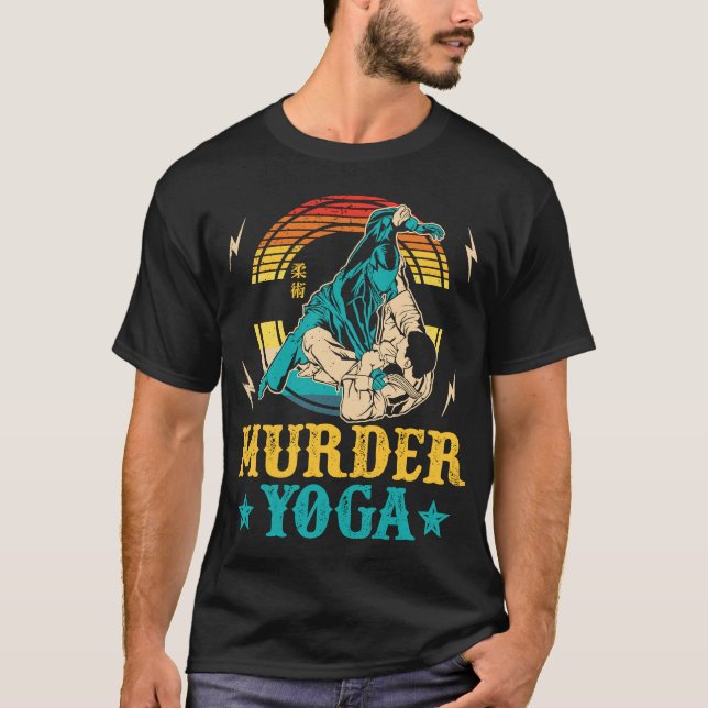 Wrestler Murder Yoga Retro Wrestling Brasilianisch T-Shirt (Vorderseite)