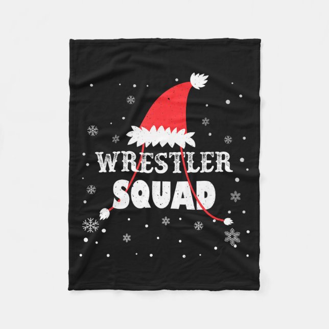Wrestler Squad Christmas Wrestling Matching Xmas  Fleecedecke (Vorderseite)