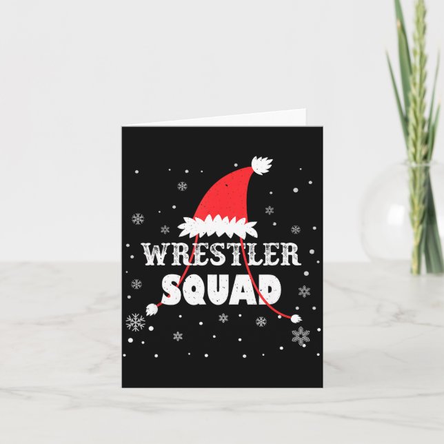 Wrestler Squad Christmas Wrestling Matching Xmas  Karte (Vorderseite)