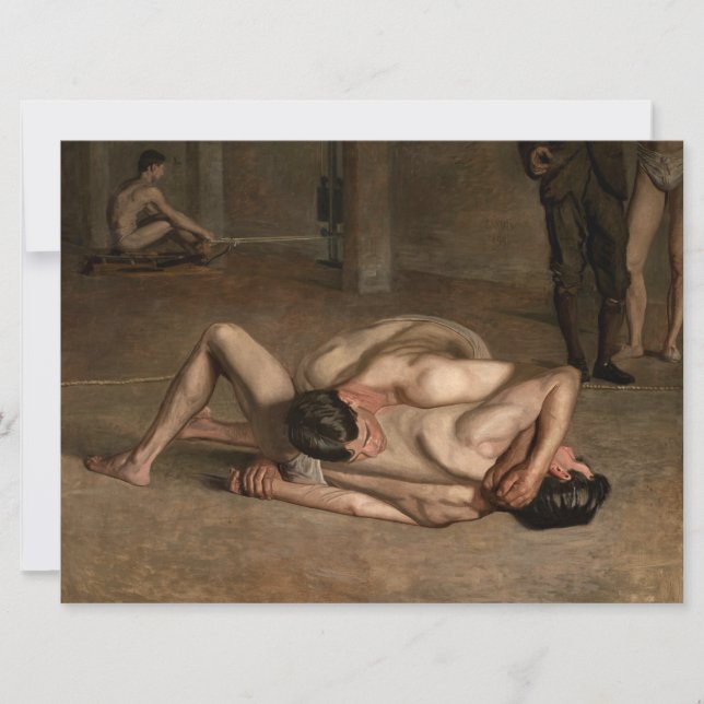 Wrestler (von Thomas Eakins) Karte (Vorderseite)