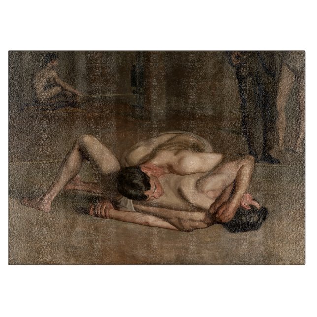 Wrestler (von Thomas Eakins) Schneidebrett (Vorderseite)