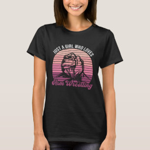 Wrestler-Wettbewerb für Arm-Wrestling-Girl und Arm T-Shirt