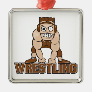 Wrestler-Wrestling Ornament Aus Metall