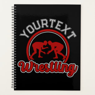 Wrestling ADD NAME Grapple Champion Team Player Planer