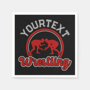 Wrestling ADD NAME Grapple Champion Team Player Serviette