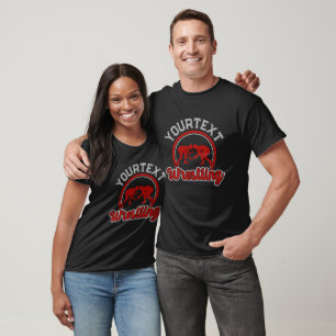  Wrestling ADD NAME Grapple Champion Team Spieler  T-Shirt