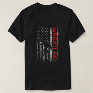 Wrestling American Flag USA Quote Wrestler T-Shirt