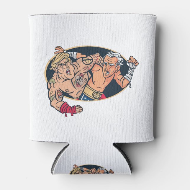 Wrestling Biden / Trumpf Dosenkühler (Vorderseite)