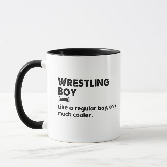 Wrestling Boy Definition Funny Wrestler Tasse (Links)
