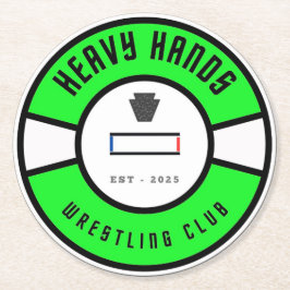 Wrestling Club Items Runder Pappuntersetzer