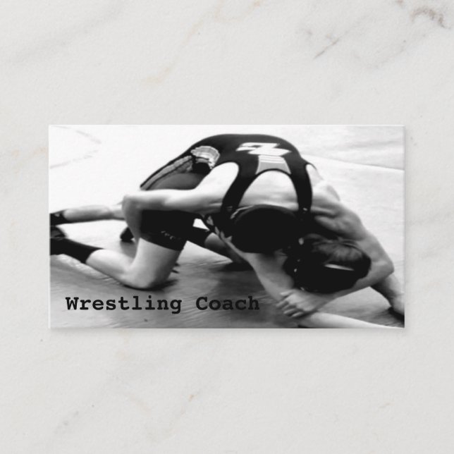 Wrestling Coach Business Card Visitenkarte (Vorderseite)