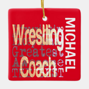 Wrestling Coach Extraordinaire CUSTOM Keramikornament