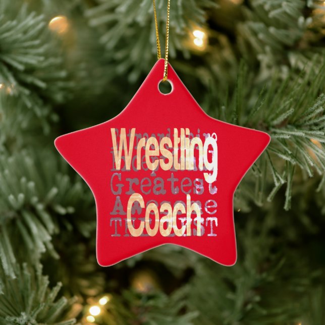 Wrestling Coach Extraordinator Keramik Ornament (Baum)
