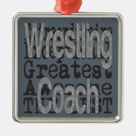 Wrestling Coach Extraordinator Silbernes Ornament