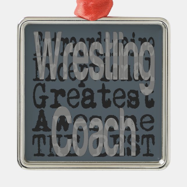 Wrestling Coach Extraordinator Silbernes Ornament (Vorne)
