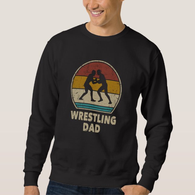 Wrestling Dad Vintage Wrestling Retro Wrestling Sweatshirt (Vorderseite)