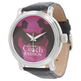 Wrestling dank Coach Silhouette Red Armbanduhr