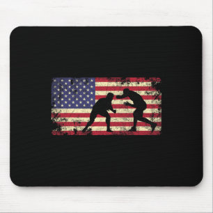 Wrestling des gebeutelten Ringers, amerikanische F Mousepad