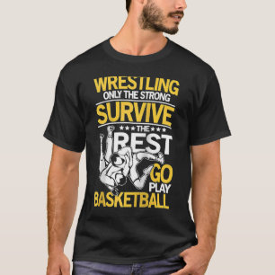 Wrestling Die Erholung geht Basketball spielen für T-Shirt