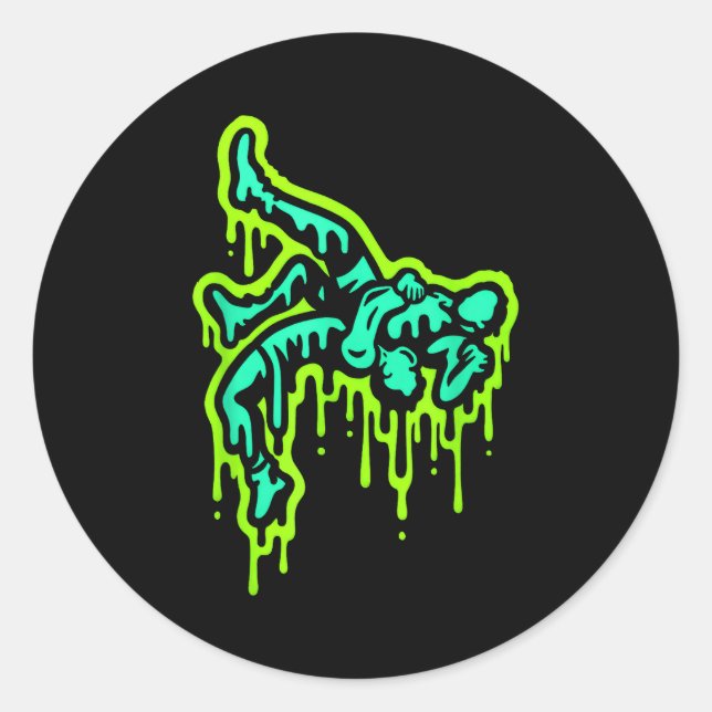 Wrestling Drip Wrestle Dripng Wrestler Men Women T Runder Aufkleber (Vorderseite)