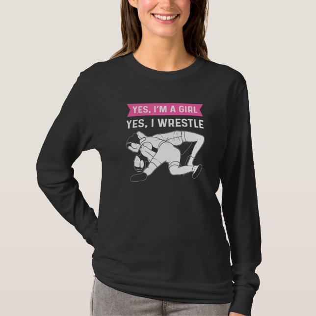 Wrestling Female Wrestler Girl Wrestling T-Shirt (Vorderseite)