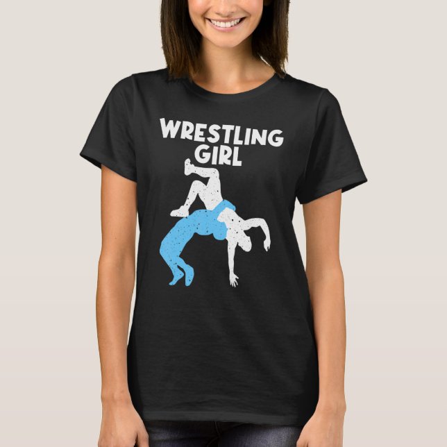 Wrestling For Wrestler Girls Kids Wrestling T-Shirt (Vorderseite)