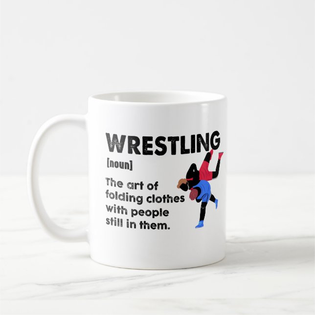 Wrestling Funny Dictionary Definition Wrestler Kaffeetasse (Links)